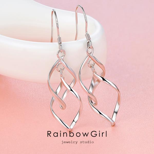 フックピアス レディース ティアドロップ 雫 しずく 2連 揺れる シンプル 上品 ギフト 誕生日 ...