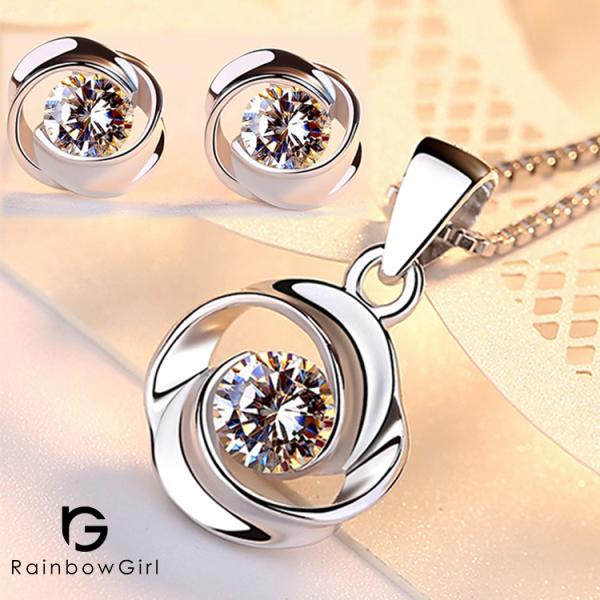 ネックレス ピアス レディース 2点セット リング 30代 40代 50代 クロス ローズ 彼女 妻...