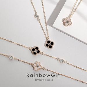 ペンダント ネックレス 四つ葉 クローバー ゴールド 1K 純金 グリーン