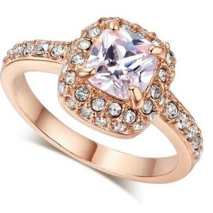 18K RGP ダイヤ CZ ゴールド 大粒上質リング　gu1169e  お祝い 感謝 新スタート