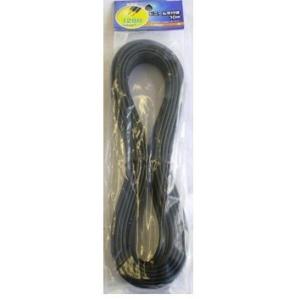 OHM 配線用 ビニール平行線 黒 2m 1500W (04-7472)