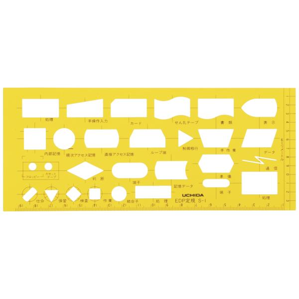 ウチダ テンプレート EDP定規 S-1 1-843-1702