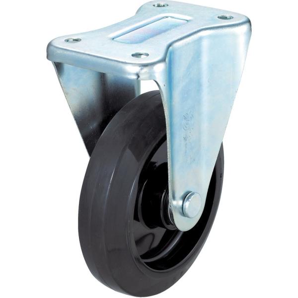 TRUSCO(トラスコ) プレス製ナイロンホイールゴムキャスター 固定 Φ100 TYNRK-100