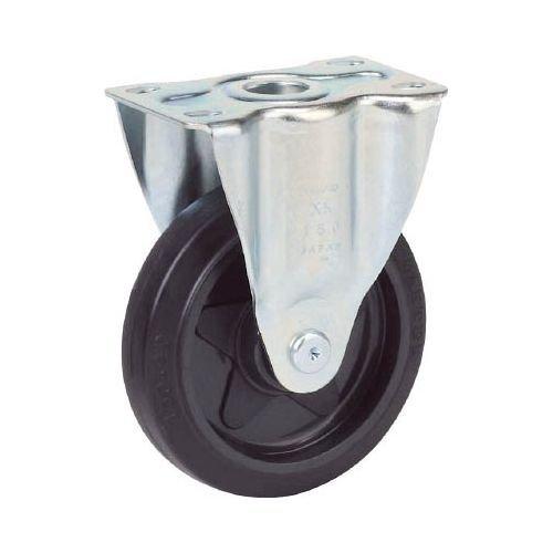 TRUSCO(トラスコ) プレス製省音キャスター ゴム車輪 固定 Φ100 TXK-100