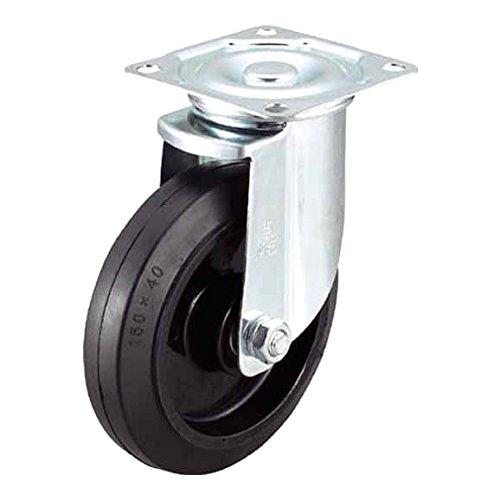 ワコー エアーキャスター(自在車) 150mm ゴム車 AHG150NRB