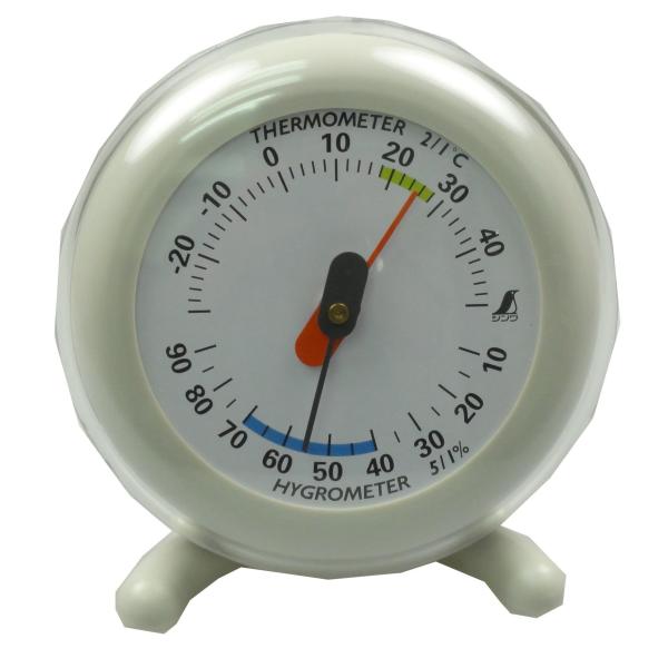 シンワ測定(Shinwa Sokutei) 温湿度計 Q-3 丸型 ライトグレー 6.5cm 704...