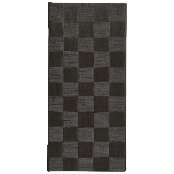 えいむ チェック柄メニュー タテ小 ブラウン MB-305