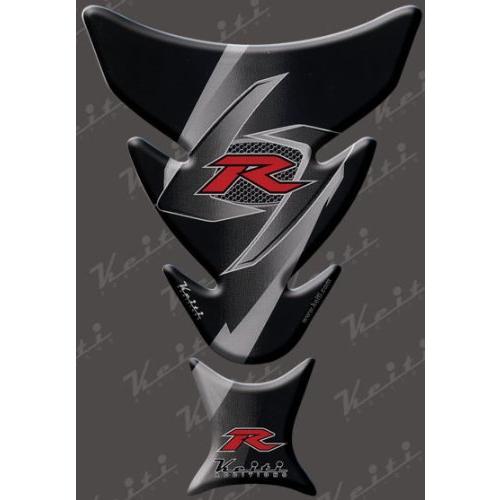 Keiti(ケイティ) タンクパッド SUZUKI・R/ブラック UVクリアコーティング 17.5X...