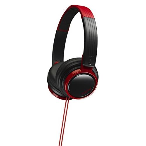 JVC HA-S200-BR 密閉型ヘッドホン 折りたたみ式 DJユースモデル ブラック&amp;レッド