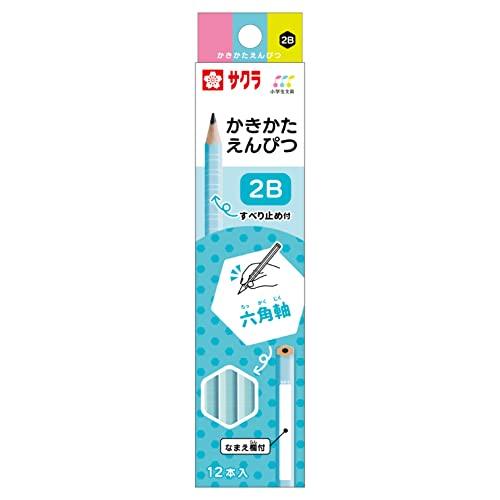 サクラクレパス かきかた鉛筆 小学生文具 2B 六角 G6エンピツ2B#36 ブルー 12本
