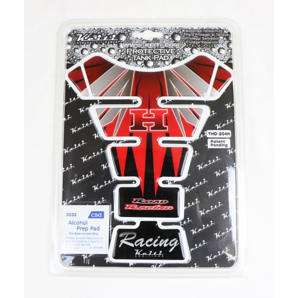 Katie(ケイティ) Keiti タンクパッド HONDAウイング/ブラック&amp;レッド UVクリアコ...
