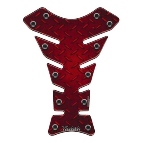 Keiti(ケイティ) タンクパッド アイアンプレート レッド UVクリアコーティング 17.5X2...