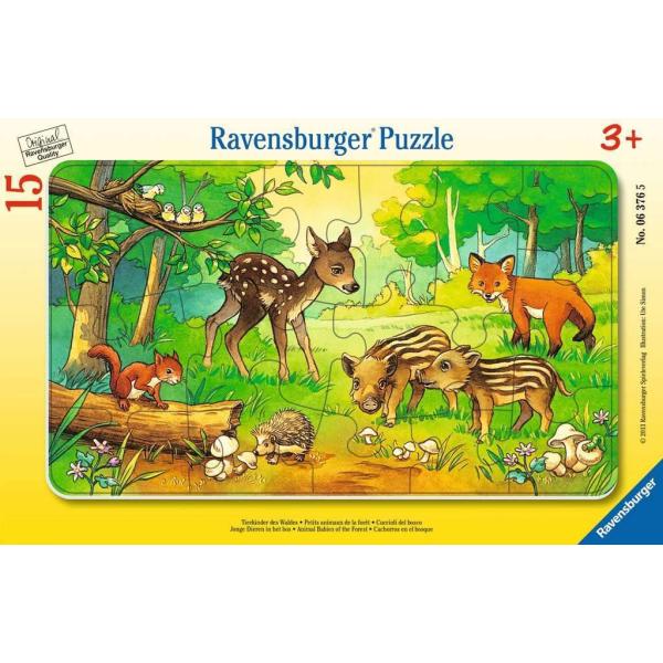 ラベンスバーガー(Ravensburger) ジグソーパズル 06376 5 森の動物たち(15ピー...