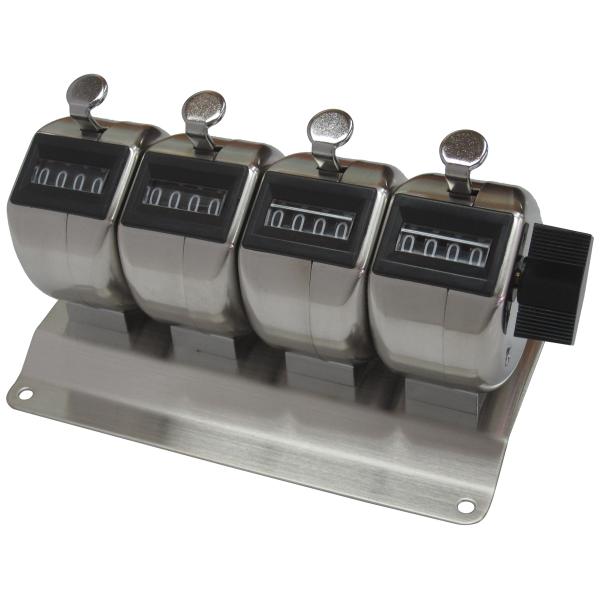 ステンレス製 4連式 数取器 (カウンター) HM404-4