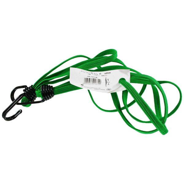 三友産業 バンジー平ゴム 9mmX60cm 1本入り 緑 HR-1664