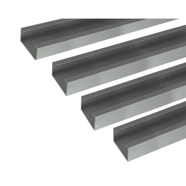 安田 アルミC型チャンネル 1m 1.5x33x18x6.5mm シルバー 4本