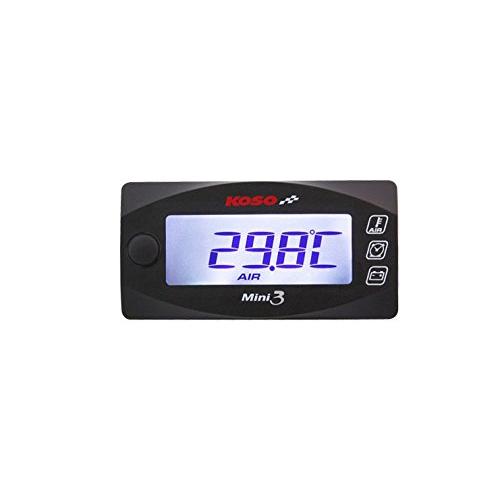 KN企画 KOSO 防水 バイク スクーター オートバイ スクーター LED 時計 外気温 電圧計 ...