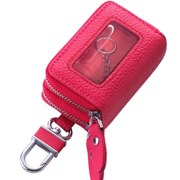 【AWESOME/オーサム】 スマートキーケース クリア窓付きダブルファスナータイプ ピンクASK-...