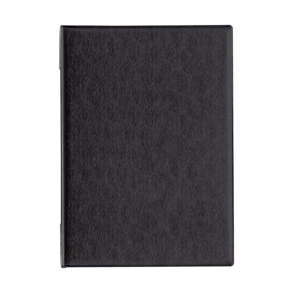 オープン工業 メニューファイル A4 メタリック調 黒 MN-152-BK