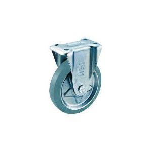 TRUSCO(トラスコ) プレス製グレーゴムキャスター 固定 Φ100 TK-100G