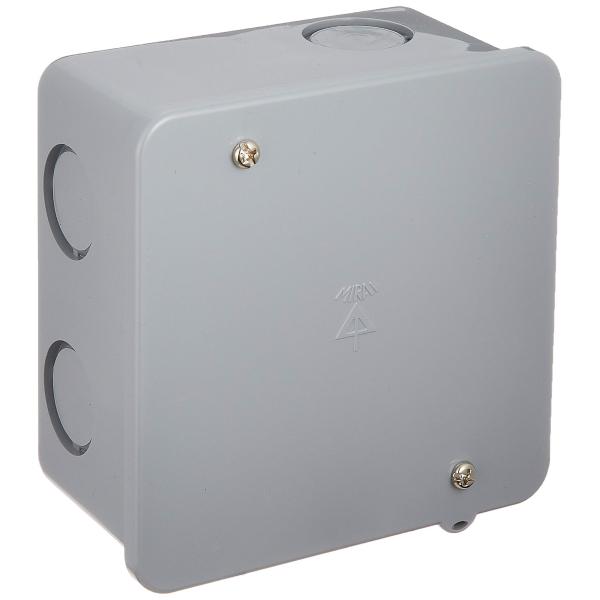 未来工業 PVKボックス 中形四角深型・ノック付 グレー 1個 PVK-BN