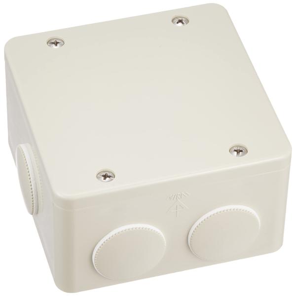 未来工業(MIRAI) PVKボックス 防水型・おねじキャップ付 中形四角深型 ベージュ 1個価格 ...