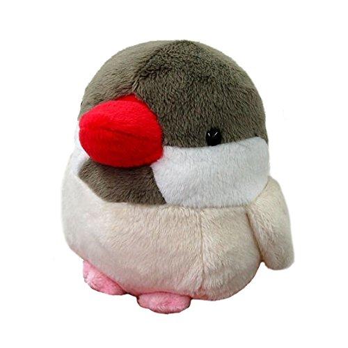 ムニュマム 文鳥 グレー/ベージュ ぬいぐるみ Mサイズ