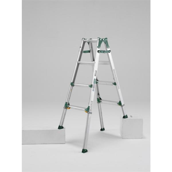 アルインコ 伸縮脚付きはしご兼用脚立 (踏ざん幅60mm・各脚441mm伸縮 PRT120FX