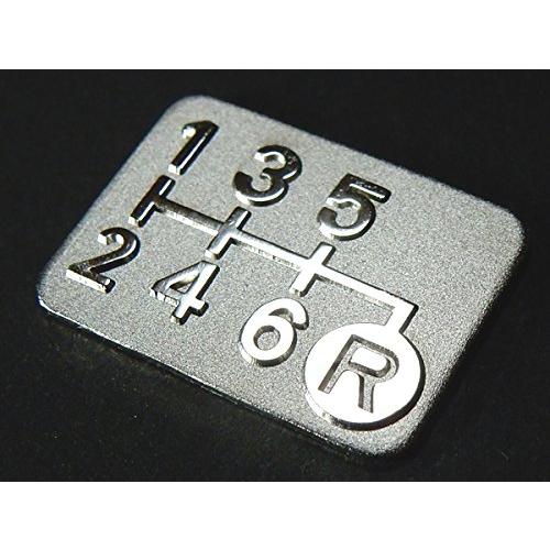 Tuningfan メッキ シフトパターン プレート 右下リバース6MT車用