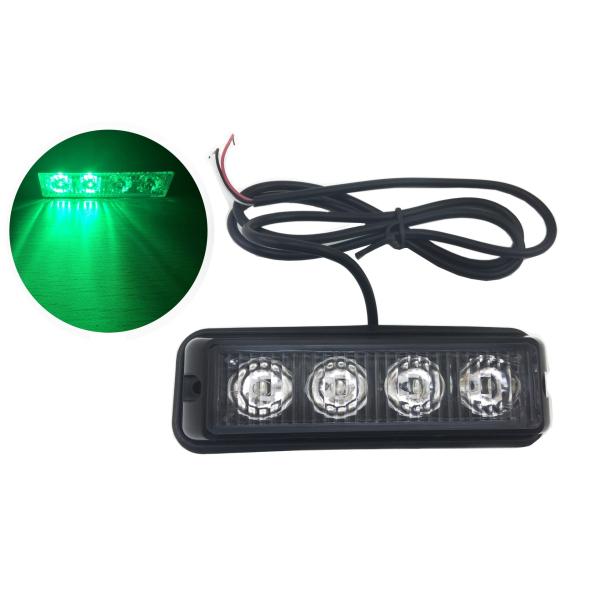 TASWK 4 LED電球防水緊急ストロボライト点滅グリルライト（緑）