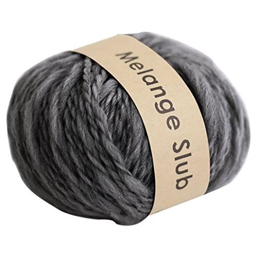 DARUMA メランジスラブ 毛糸 超極太 Col.7 ダークグレー 40g 約46m 01-658...