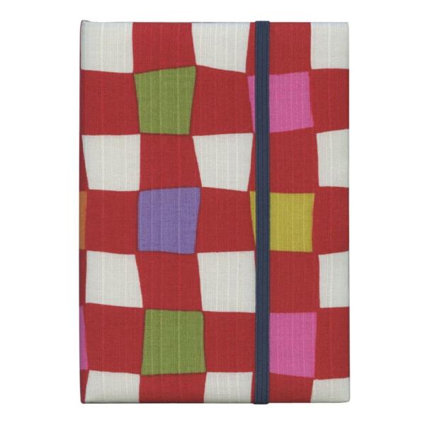 京都 洛〜伝統となごみの和雑貨 お薬手帳入れ【市松・赤】 お薬手帳 カードケース 和柄 診察券 保険...