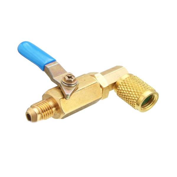 R134a R12 R22用リキッドチャージアダプタ バルブ スイッチ 変換アダプター 閉開制御 空...