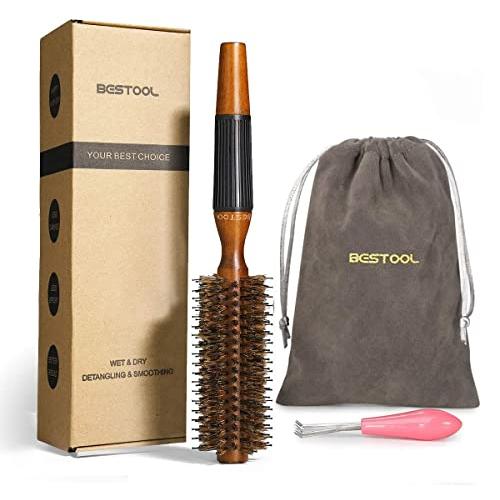 BESTOOL ロールブラシ ヘアブラシ ロール くし 木製 櫛 ヘアケア 高? コーム レディース...