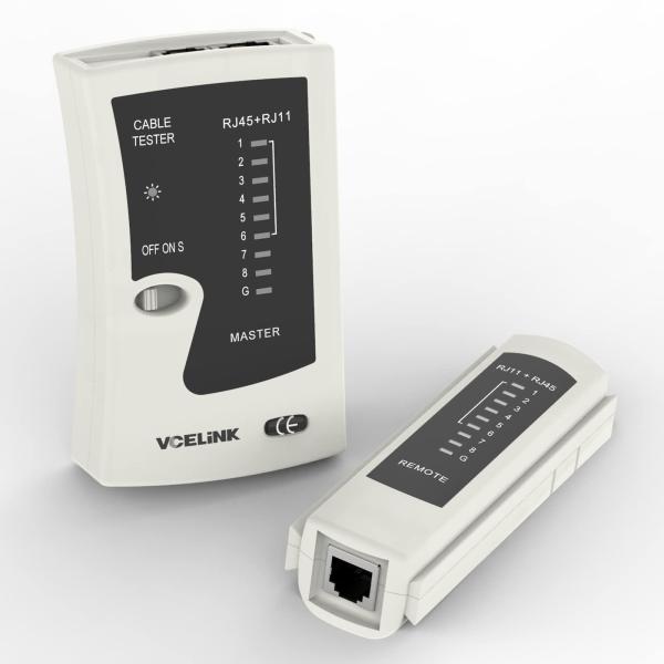 VCE GJ468 LANケーブルテスター RJ45 RJ11 UTP STPケーブル 電話コード対...