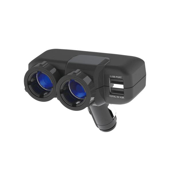 ペルシード(Pellucid) 車内用品 ソケット 2USB 4.8A ロック式2連ダイレクトソケッ...