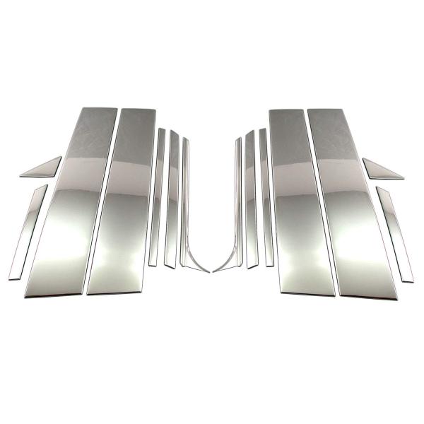 BRIGHTZ ハリアー MXUA80 MXUA85 超鏡面ステンレスメッキピラーパネルバイザー無用...