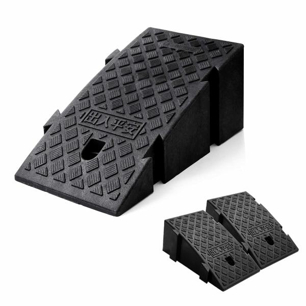 SUNNYBEST 段差スロープ 段差解消段差差プレート [ブラック/高さ１９cm 硬質プラスチック...