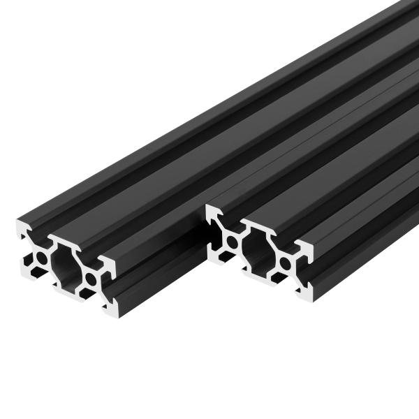 2PCS 300mm 2040V リニアレール ヨーロッパ標準陽極酸化 ブラック アルミニウム プロ...