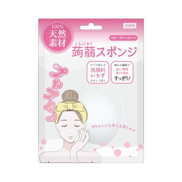 リヨンプランニング こんにゃくスポンジ Wet タイプ KN-01 (1個)