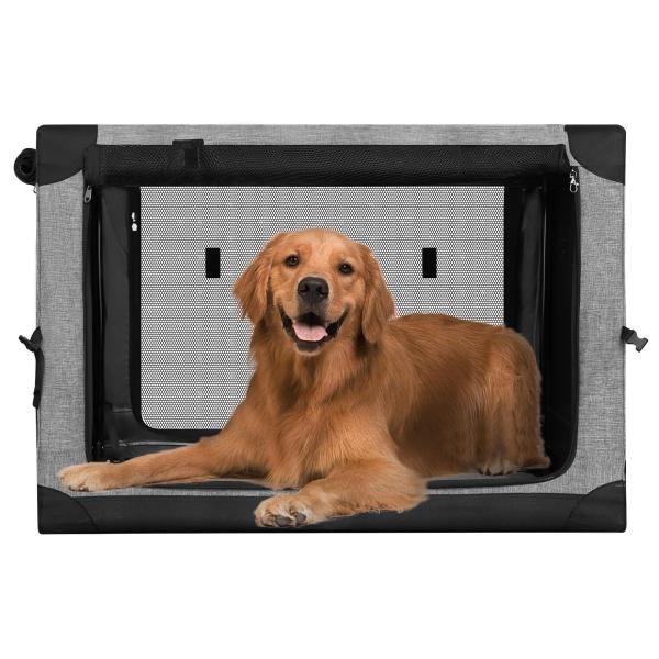 Totoro ball 折りたたみペットケージ 犬ケージ 犬用クレート 猫用キャリー・カート 持ち手...