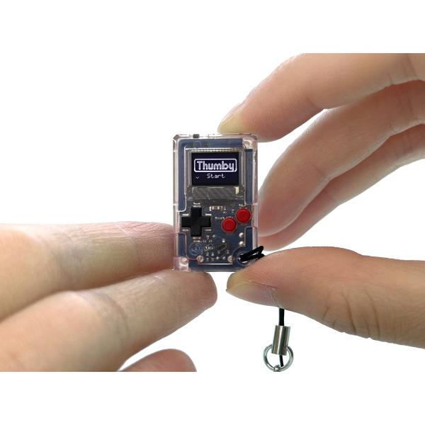 TinyCircuits Thumby (クリア) 小さなゲーム機 プレイ可能なプログラム可能なキー...