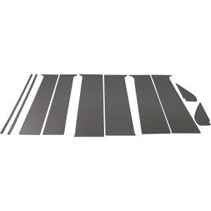 BRIGHTZ ミニキャブバン DS64V 超鏡面ステンレスブラックメッキピラーパネル バイザー無用 10PC 【 PIL−BLA−129 】 DS6