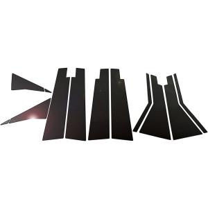 BRIGHTZ CR-V 鏡面ステンレスブラックメッキピラーパネル バイザー有用 12PC 【 PI...