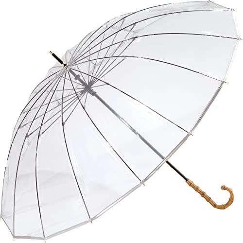 Wpc. 雨傘 [ビニール傘] 16Kプラスティックパイピング オフ 長傘 親骨60cm 大きい レ...