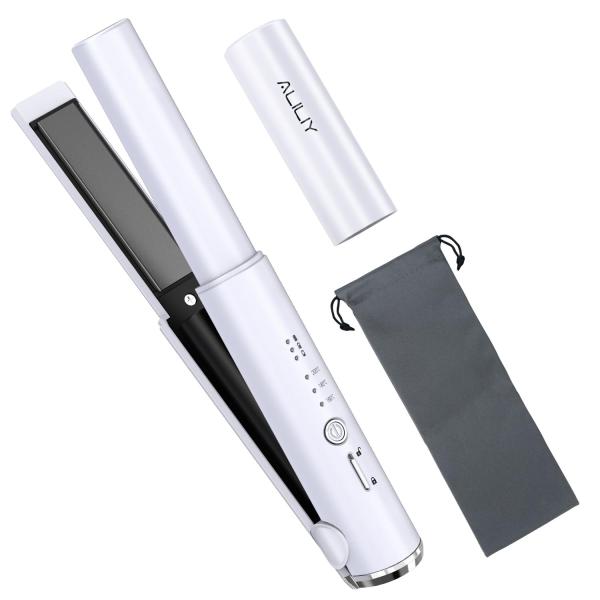 ヘアアイロン コードレス ストレート ミニ ヘアアイロン 2way カール&amp;ストレート 3段階温度設...