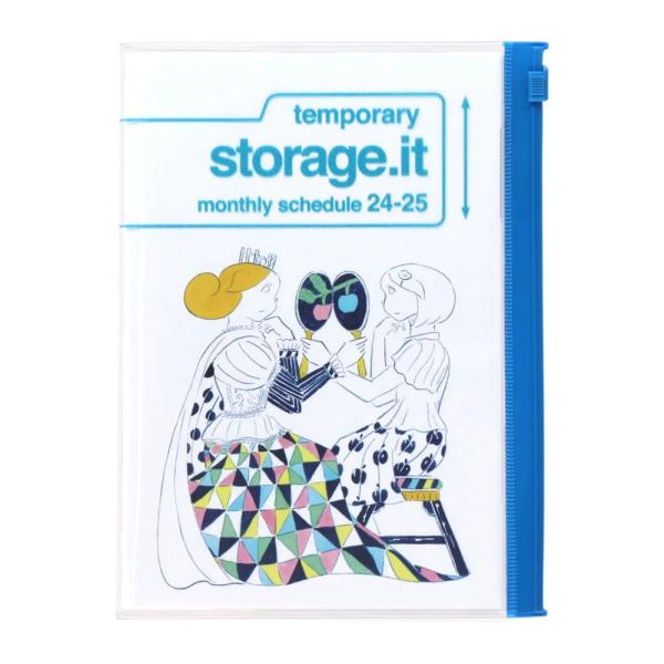 手帳 2024 スケジュール帳 2024年3月始まり 月間ブロック B6変型 ストレージイット リサ...