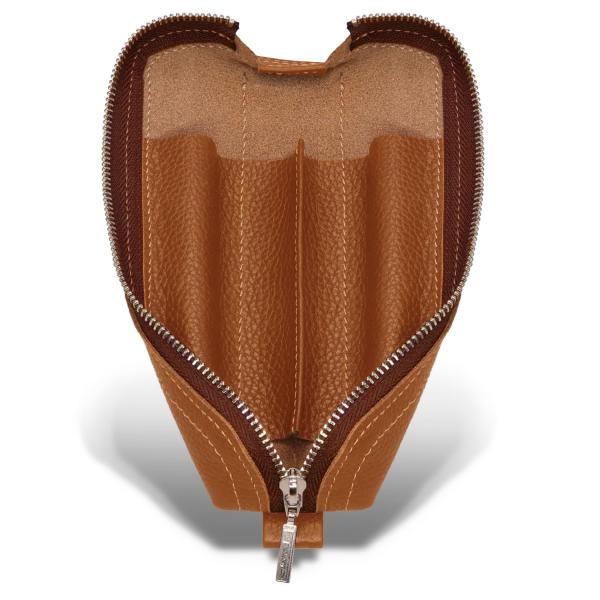 革工房いんのしま ペンケース 筆箱 ロールペンケース 本革 3本入り キャメル