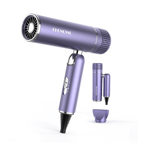 高速ヘアードライヤー1600Wパワフル3モード調節可能 な折り畳み式ヘアドライヤー57℃恒温 冷熱風...