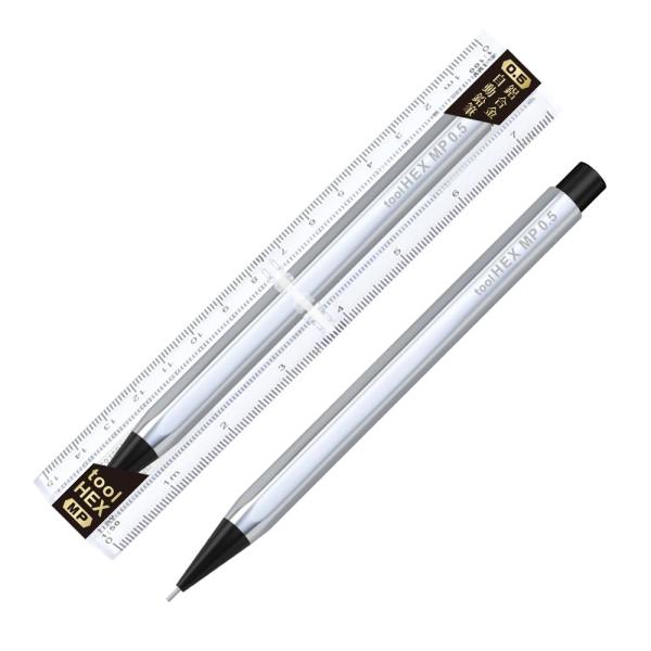 アイダブリュウアイ シャープペン 0.5mm ツールヘックス スペースシルバー IWI-8F990P...